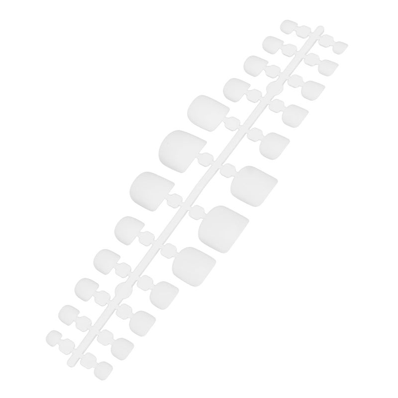 White Artificial Toe Nail Wraps Full Cover Breathable Adhesive Manicure Salon 240pcs ABS - Image 2
